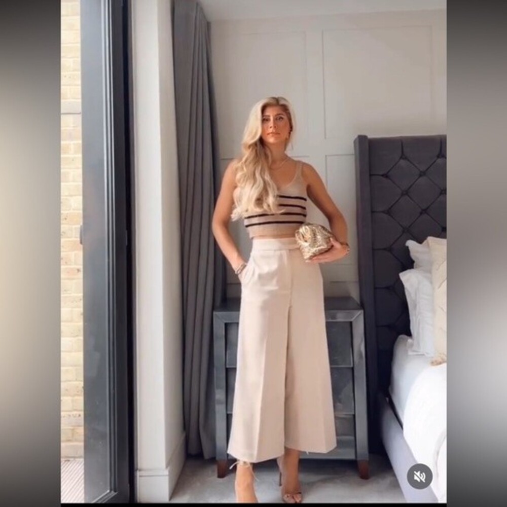 ZARA CROPPED WIDE LEG PANT